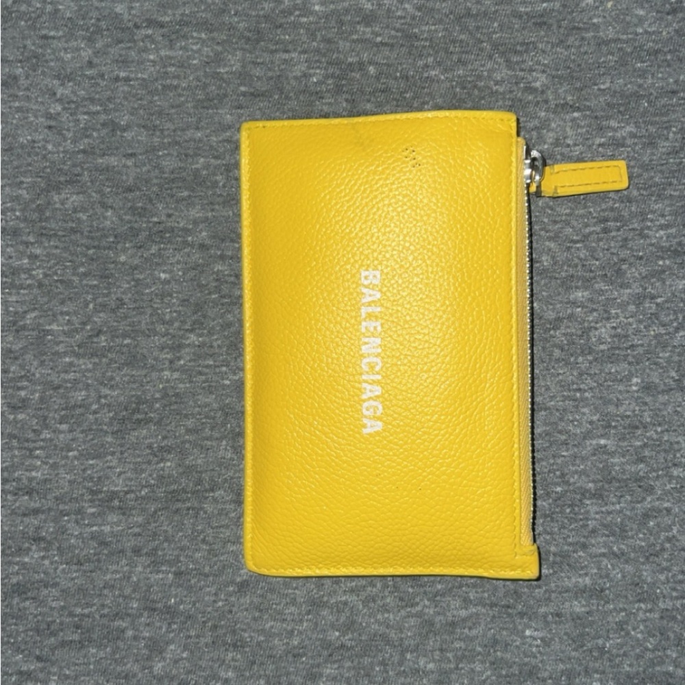 Balenciaga Yellow Leather Wallet